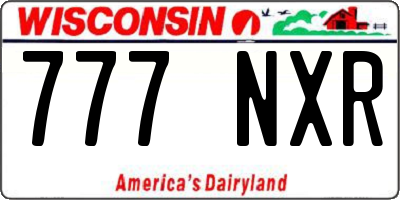 WI license plate 777NXR