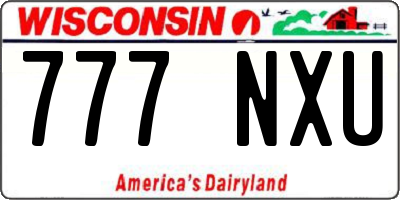 WI license plate 777NXU