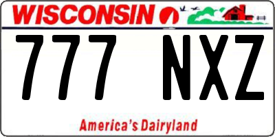 WI license plate 777NXZ