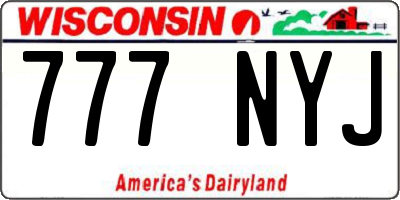 WI license plate 777NYJ