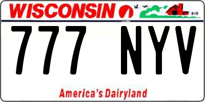 WI license plate 777NYV