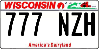 WI license plate 777NZH