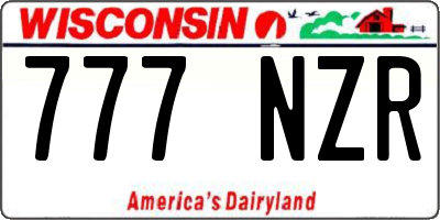 WI license plate 777NZR