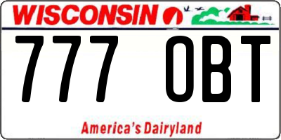 WI license plate 777OBT