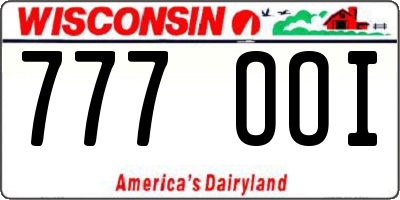 WI license plate 777OOI