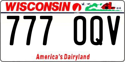 WI license plate 777OQV