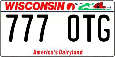 WI license plate 777OTG