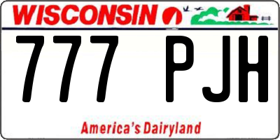 WI license plate 777PJH