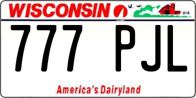 WI license plate 777PJL