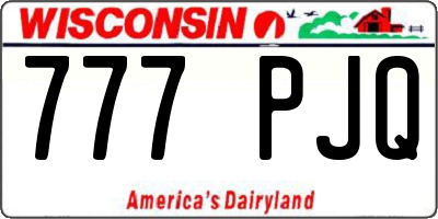 WI license plate 777PJQ
