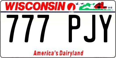 WI license plate 777PJY