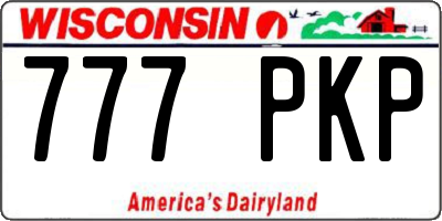 WI license plate 777PKP