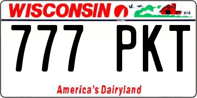 WI license plate 777PKT
