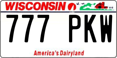WI license plate 777PKW