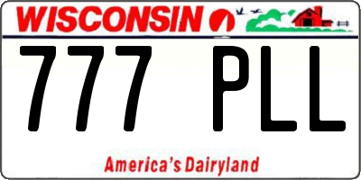 WI license plate 777PLL