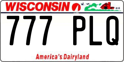 WI license plate 777PLQ
