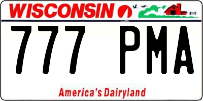 WI license plate 777PMA