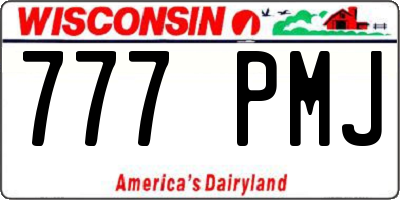 WI license plate 777PMJ