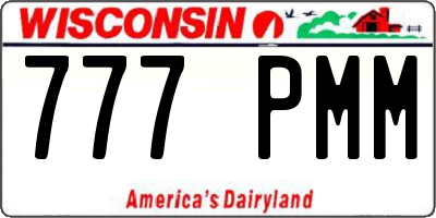 WI license plate 777PMM