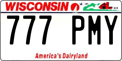 WI license plate 777PMY