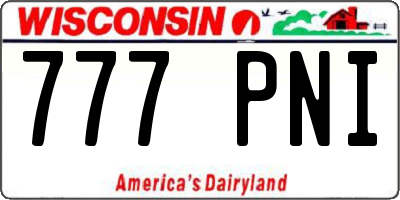 WI license plate 777PNI