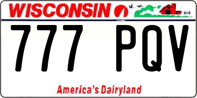WI license plate 777PQV