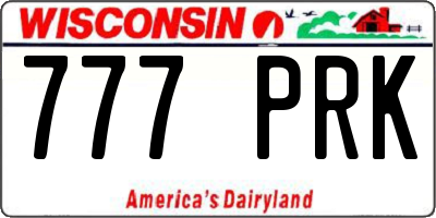 WI license plate 777PRK