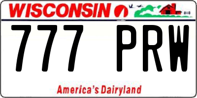 WI license plate 777PRW