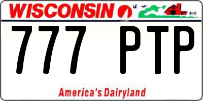 WI license plate 777PTP