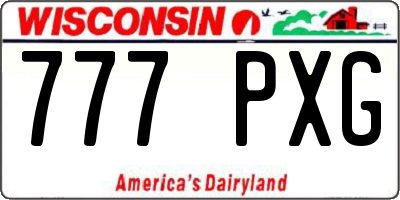 WI license plate 777PXG