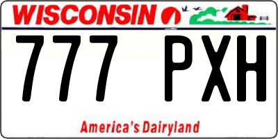 WI license plate 777PXH