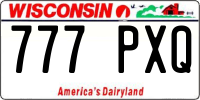 WI license plate 777PXQ