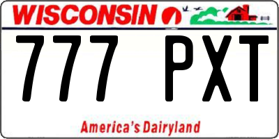 WI license plate 777PXT