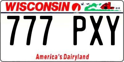 WI license plate 777PXY