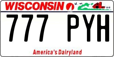 WI license plate 777PYH