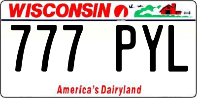 WI license plate 777PYL