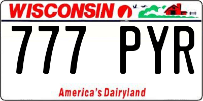 WI license plate 777PYR