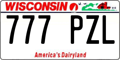 WI license plate 777PZL