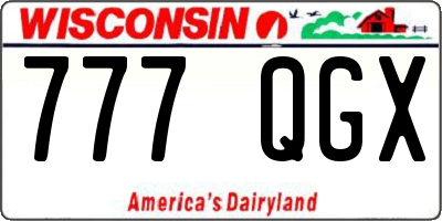 WI license plate 777QGX