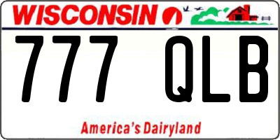 WI license plate 777QLB