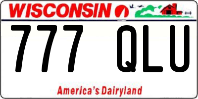 WI license plate 777QLU