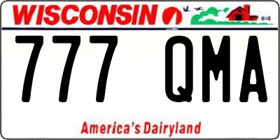 WI license plate 777QMA