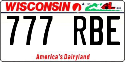 WI license plate 777RBE