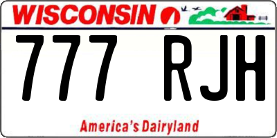 WI license plate 777RJH