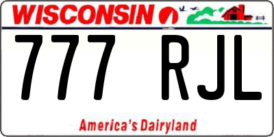 WI license plate 777RJL