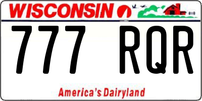 WI license plate 777RQR