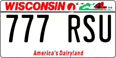 WI license plate 777RSU