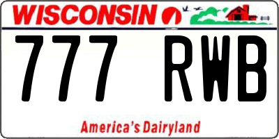 WI license plate 777RWB