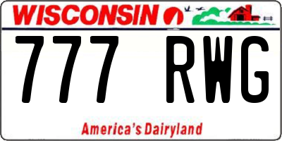 WI license plate 777RWG