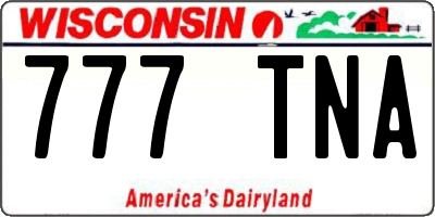 WI license plate 777TNA